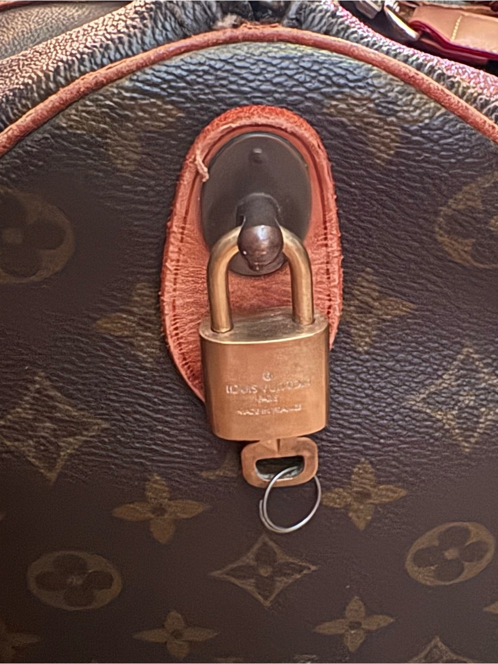 Louis Vuitton Brown Monogram Duffel Bag with Brass Lock- 50 keep all - Picture 3 of 8